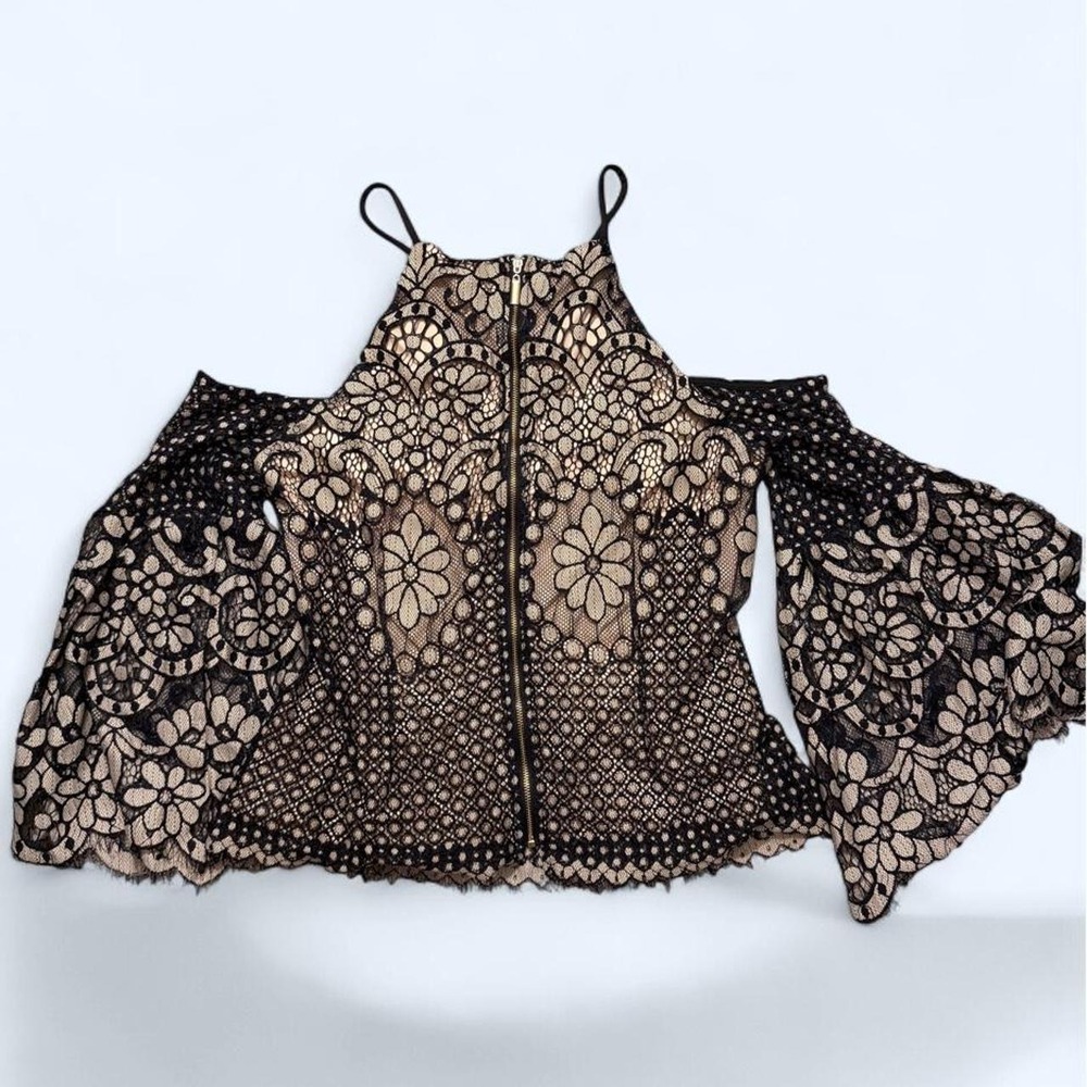 Venus black and cream lace top - Picture 5 of 7